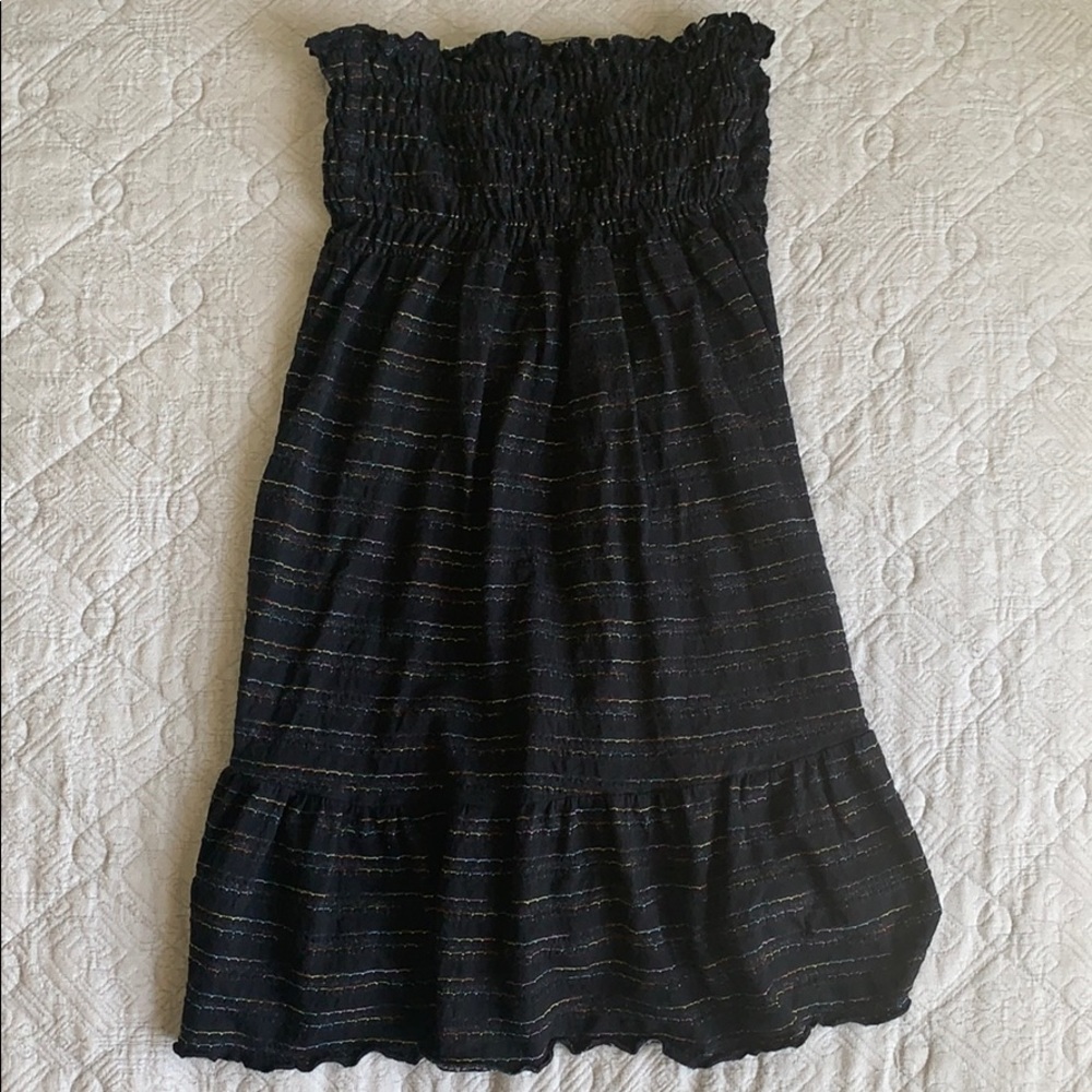 Black w/rainbow stitching swim suit cover up - SM